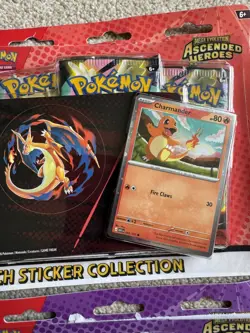 Pokemon TCG Ascended Heroes Tech Sticker Pack Charmander & Gastly Opened Used - Image 2