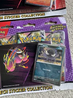Pokemon TCG Ascended Heroes Tech Sticker Pack Charmander & Gastly Opened Used - Image 3