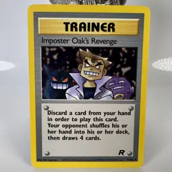 Pokemon TCG Imposter Oak's Revenge Team Rocket 76/82 Regular LP. - Image 1