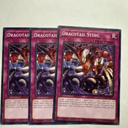 Dracotail Sting x3 (playset) DOOD-EN077 Common 1st Ed NM (READY TO SHIP!) Yugioh - Image 1
