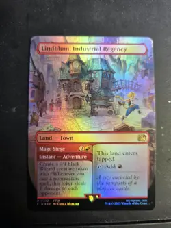 MTG FINAL fantasy Lindblum, Industrial Regency Borderless Foil Card FFIX NM 2025 - Image 1