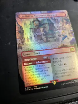 MTG FINAL fantasy Lindblum, Industrial Regency Borderless Foil Card FFIX NM 2025 - Image 2