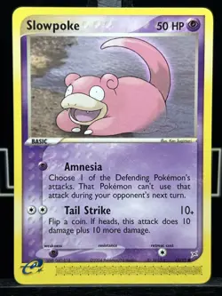 Slowpoke 45/95 2004 EX Team Magma Vs. Team Aqua Pokemon Card Sugimori Art - LP - Image 3