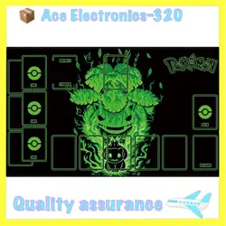 Pokemon Playmat With Zones OPCG TCG Card Game Venusaur PlayMat 24x14in Standard - Image 1