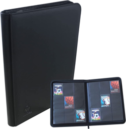 Premium 360 Pockets Black Zippered Playing Card Binder - Durable Trading - Image 1