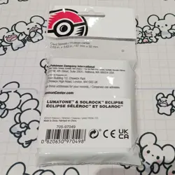 Lunatone and Solrock Deck Shield 65 Count Pokemon Card Sleeves Unopened - Image 2