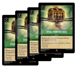 Disney Lorcana Steal from the Rich x 4 - Rare The First Chapter - Plus Free Card - Image 1