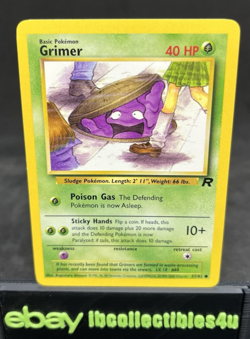 Grimer 57/82 Team Rocket Unlimited Common Pokemon Card TCG 2000 Wotc NM F/S - Image 1
