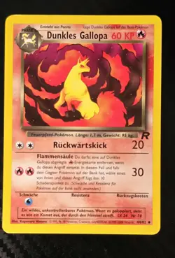 GERMAN Dark Rapidash Dunkles Gallopa 44/82 Team Rocket Pokemon Card - Image 1