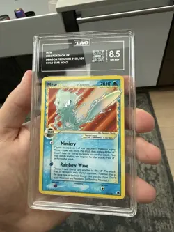 Pokemon Mew Gold Star Delta Species EX Dragon Frontiers Holo Card 101/101 - Image 3