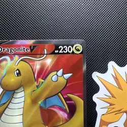 Pokemon TCG Dragonite v Evolving Skies Holo Ultra Rare Full Art Card 191/203 - Image 3