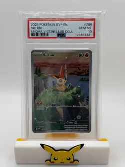 Pokemon TCG SV Scarlet & Violet Promos Victini Holo EN PSA 10 2025 #208 - Image 1