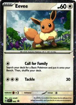 Eevee 043 Holo Promo Scarlet & Violet Promo Pokemon Near Mint - Image 1