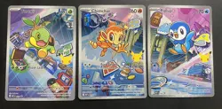 Pokemon TCG First Partner Illustration Collection Series 1 Gen 4 Sinnoh Starters - Image 1