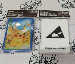 Pokemon Card Sleeves Deck Shield Pikachu Collection 64 Count Set Unopened - Image 1