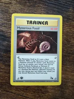 Pokemon Fossil 1st Edition Mysterious Fossil 62/62 Non Holo - Image 1