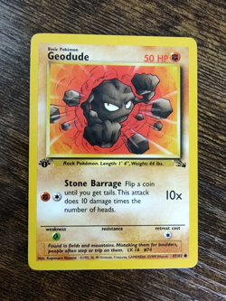 Pokemon Fossil 1st Edition Geodude 47/62 Non Holo NM- - Image 1
