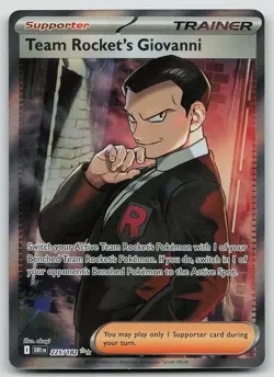 Pokemon Team Rocket's Giovanni 225/182 Destined Rivals Ultra Rare Holo NM - Image 1