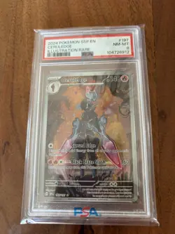 2024 POKEMON SSP EN-SURGING SPARKS ILLUSTRATION RARE #197 CERULEDGE PSA 8 - Image 1