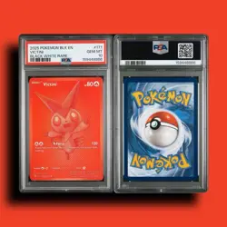 2025 Pokemon Black Bolt EN Victini 171 Black White Holo Rare PSA 10 GEM MINT - Image 3