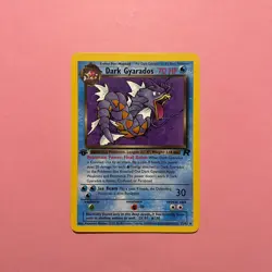 Dark Gyarados 25/82 NM Rare 1st Edition Team Rocket Pokemon Card Vintage 1999 - Image 1