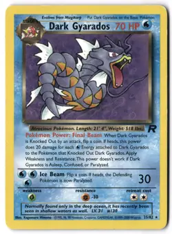 Pokemon Card - Dark Gyarados 25/82 Unlimited Rare - Team Rocket - NM - Image 1