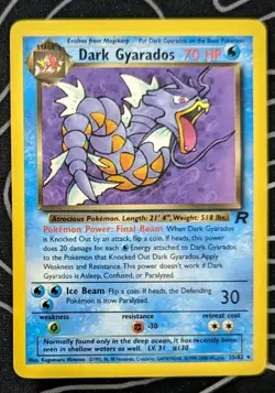 Dark Gyarados 25/82 Rare Team Rocket Pokemon Card Vintage Wotc Lightly Played - Image 1