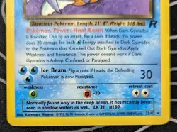 Dark Gyarados 25/82 Rare Team Rocket Pokemon Card Vintage Wotc Lightly Played - Image 3