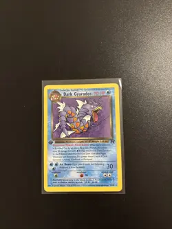 Pokemon Card: Team Rocket 1st Edition Rare Non-Holo : Dark Gyarados 25/82 Used - Image 1