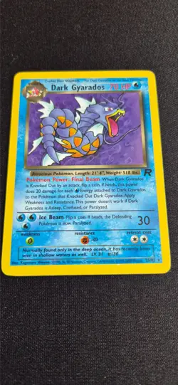 Pokemon WOTC Card - Dark Gyarados - Team Rocket - Non-Holo Rare - 25/82 - NM - Image 1
