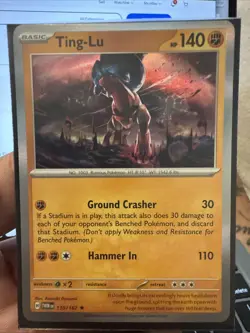 Pokemon TCG Ting-Lu Reverse Holo Card 110/167 Twilight Masquerade Sv06 - Image 1