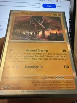 Pokemon TCG Ting-Lu Reverse Holo Card 110/167 Twilight Masquerade Sv06 - Image 3