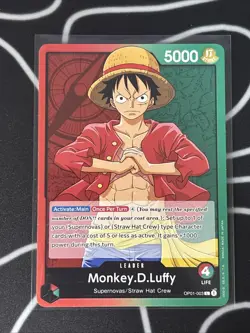 2022 One Piece Romance Dawn Monkey.D.Luffy Leader #OP01-003 B - Image 1