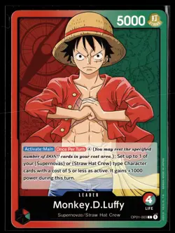 One Piece TCG Romance Dawn #OP01-003 Monkey.D.Luffy (003) - Image 1