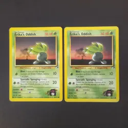 Pokemon Cards WOTC: Erika's Oddish 78/132 x2 - Gym Heroes - Image 1