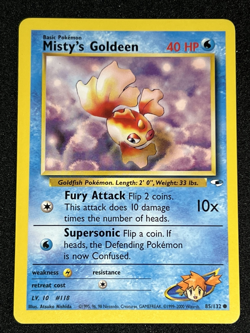 Misty's Goldeen 85/132 WOTC Gym Heroes - Non-Holo Common Pokemon Card LP - Image 1