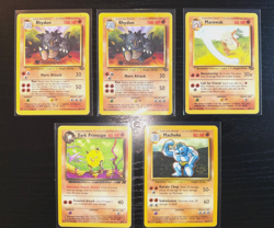 Vintage Pokemon Fighting Card Lot WOTC Jungle Team Rocket Base Rhydon Marowak - Image 1