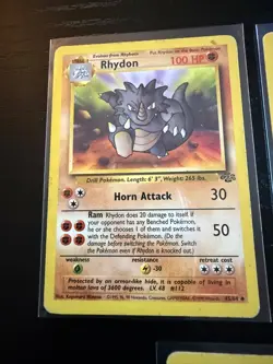 Vintage Pokemon Fighting Card Lot WOTC Jungle Team Rocket Base Rhydon Marowak - Image 2