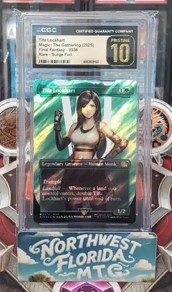 Graded MTG - CGC Pristine 10 - Final Fantasy - Tifa Lockhart (Surge Foil) #0536 - Image 1