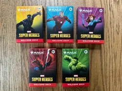 MTG Magic the Gathering MARVEL SUPER HEROES Welcome Decks SET OF 5 NEW - Image 1