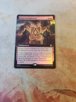 Court Of Embereth Extended Art FOIL Commander Wilds Of Eldraine MTG NM - Image 1