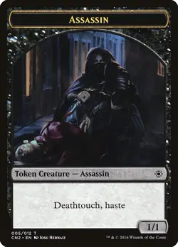 Assassin Token -#5 (Queen Marchesa) - Conspiracy: Take the Crown - NM MTG - Image 1