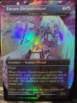 MTG Encore Electromancer Snapcaster Mage Rainbow Foil Secret Lair Hatsune Miku - Image 1