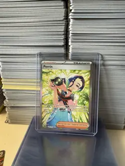 Pokemon TCG Trainer Perrin Special Illustration Rare Card, Twilight Masquerade - Image 1