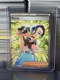 Pokemon TCG Trainer Perrin Special Illustration Rare Card, Twilight Masquerade - Image 3