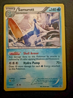 Samurott (39/113) - BW: Legendary Treasures Holo Rare - Pokemon Card - Image 1