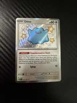 Pokemon Ditto 201/091 Shiny Paldean Fates NM - Image 1