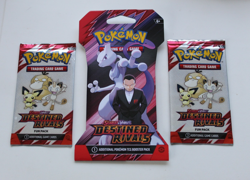 POKEMON DESTINED RIVALS 1 BOOSTER PACK AND 2 FUN PACKS SEALED - Image 1