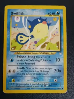Pokemon Card Qwilfish 49/64 Neo Revelation Common WOTC - Image 1