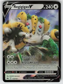 Regigigas V 113/159 Holo V Rare Crown Zenith Pokemon Holo Near Mint - Image 1